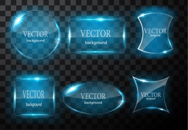 Cam vektör düğmesi düzlemi. Kolay düzenlenebilir arkaplan