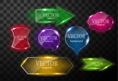 Cam vektör düğmesi düzlemi. Kolay düzenlenebilir arkaplan