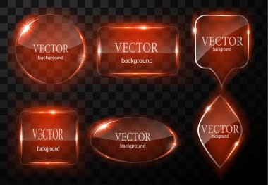 Cam vektör düğmesi düzlemi. Kolay düzenlenebilir arkaplan