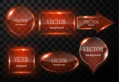 Cam vektör düğmesi düzlemi. Kolay düzenlenebilir arkaplan