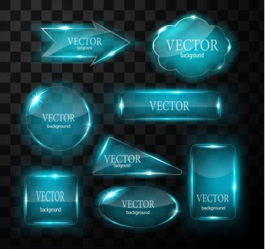 Cam vektör düğmesi düzlemi. Kolay düzenlenebilir arkaplan