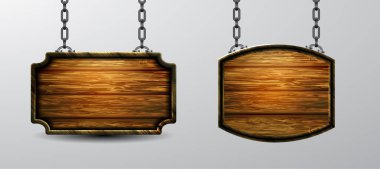 Ahşap tabelanın gerçekçi temsili