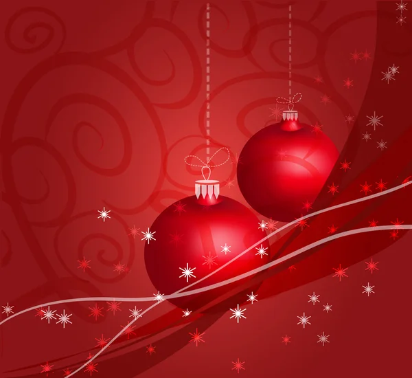 Decoración de Navidad rojo — Vector de stock