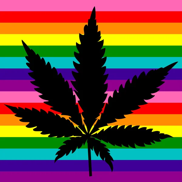 Cannabis noir — Image vectorielle