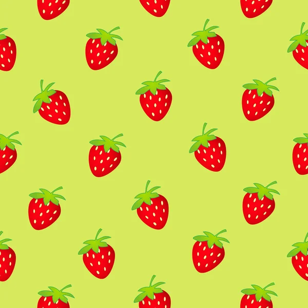 Strawberry seamless — Stock Vector