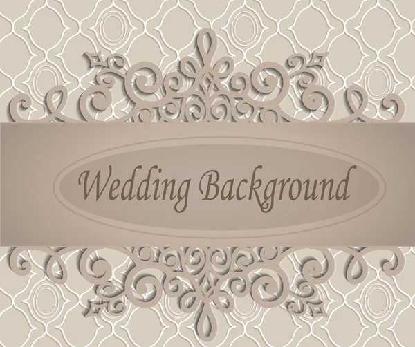 Beige bröllop bakgrund — Stock vektor