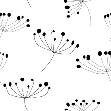 Floral seamless pattern white