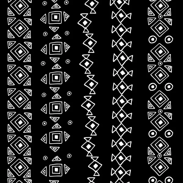 シームレスな黒と白のパターン ベクトル — ストックベクタ