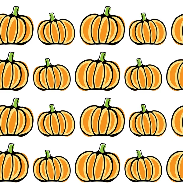 Seamless vector pumpkin pattern — Stock Vector