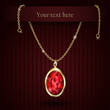 Beautiful gemstone red ruby clipart