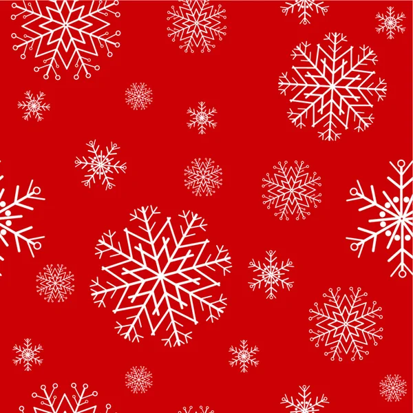 Red seamless pattern with snowflakes — Stock Vector