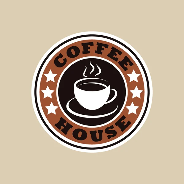Kaffehus logotyp — Stock vektor