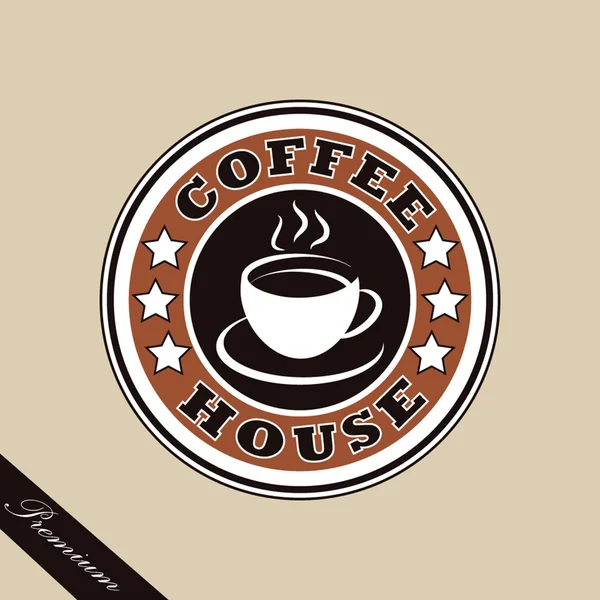 Kaffeehaus-Logo — Stockvektor