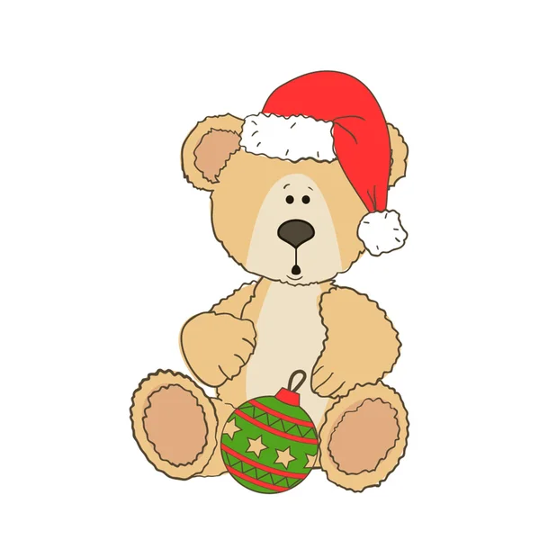 Kerstmis teddy bear — Stockvector