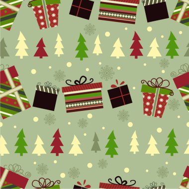 Retro Noel hediye kutuları