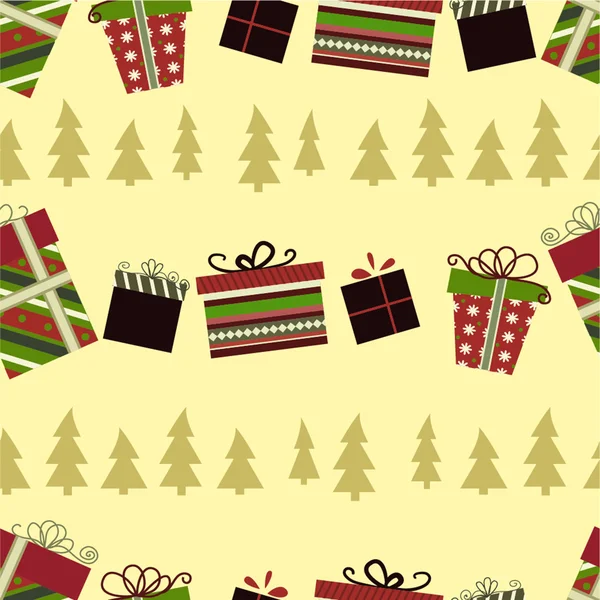 Boîtes cadeaux de Noël rétro — Image vectorielle