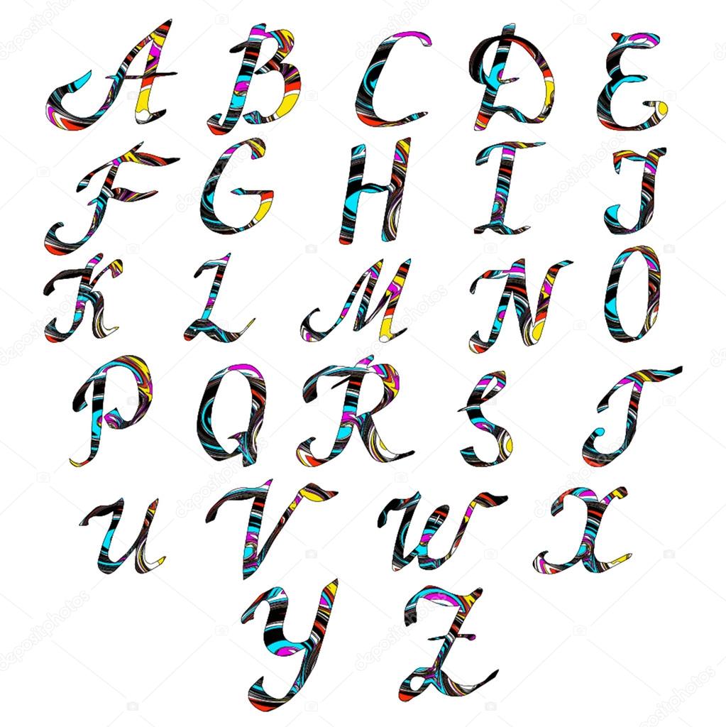 Alphabet letters Hand drawn illustration