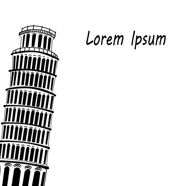 Skizze Pisa-Turm — Stockvektor