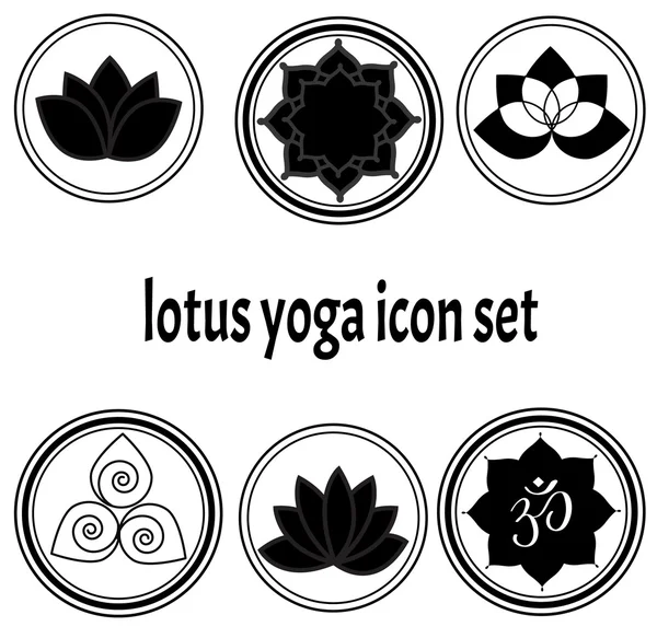 Iconos de yoga vectorial — Vector de stock