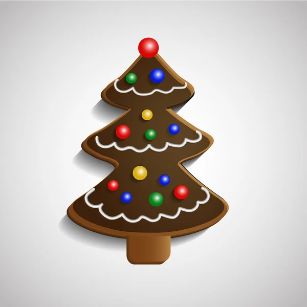 Lebkuchen-Schokoladen-Weihnachtsbaum — Stockvektor
