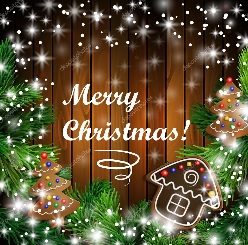 Diseño navideño con galletas de jengibre Vector de stock #90319780 de  ©bastinda18, image size:1023x1013