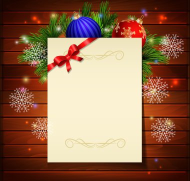 Ahşap üzerine Noel arka planı