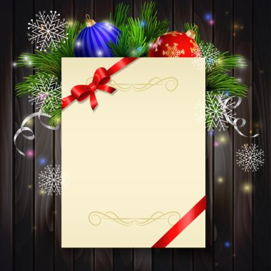 Ahşap üzerine Noel arka planı