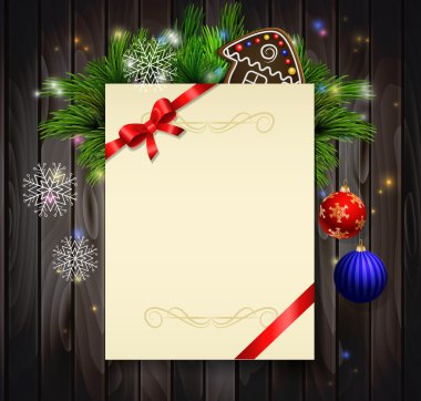 Ahşap üzerine Noel arka planı