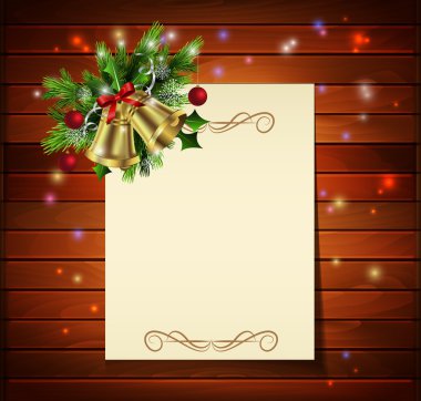 Ahşap üzerine Noel arka planı