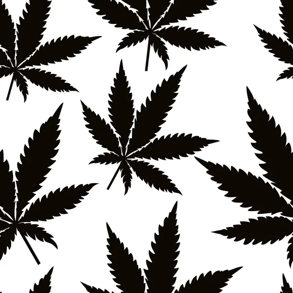 Feuilles de marijuana sans couture — Image vectorielle