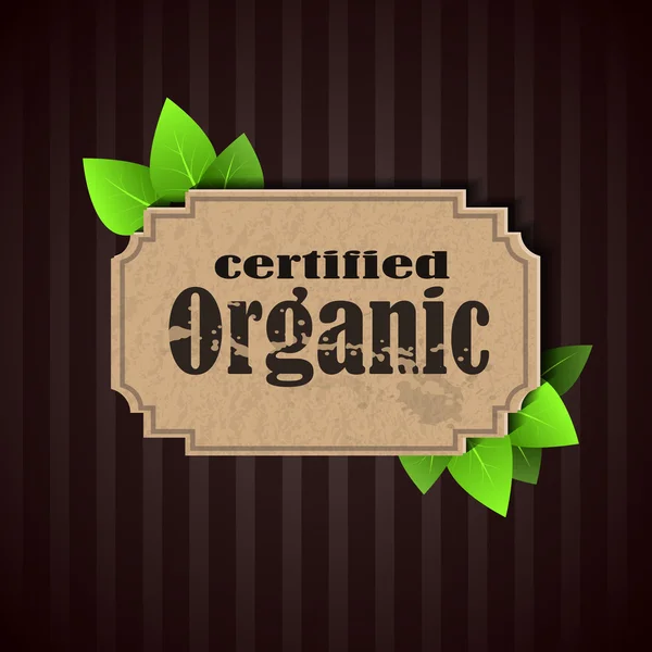 Eco-vriendelijk label organische — Stockvector