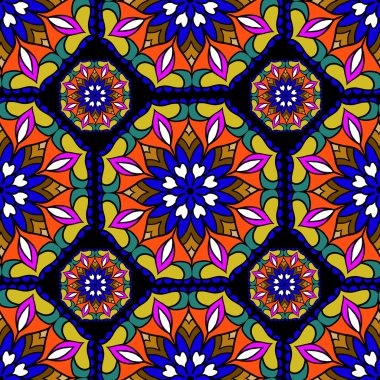 Renkli daire çiçek mandalalar