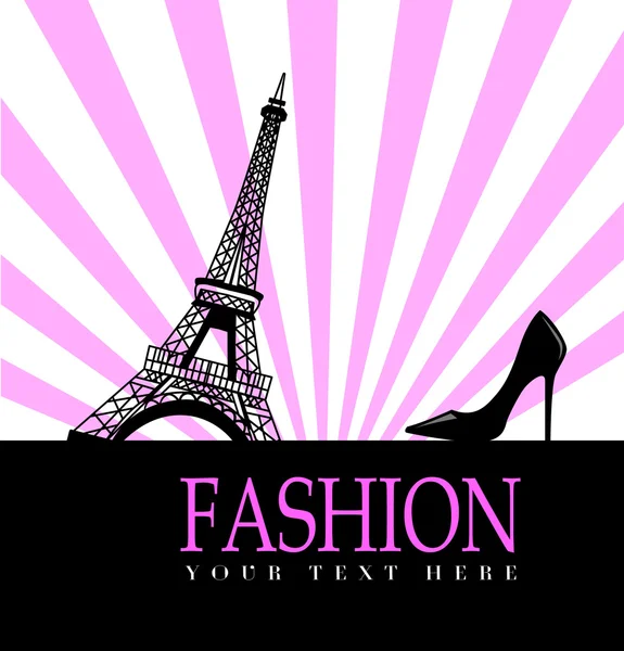 Moda z Paryża w tle — Wektor stockowy