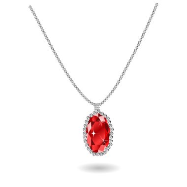 Beautiful gemstone red ruby clipart