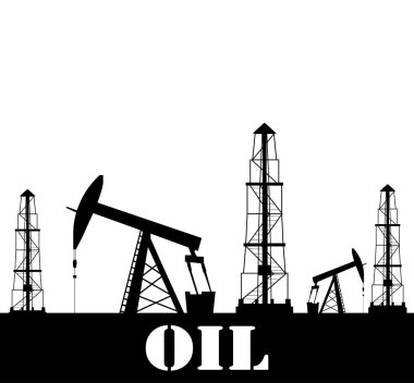 Petrol derrick silüeti