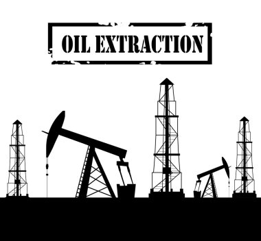 Petrol derrick silüeti