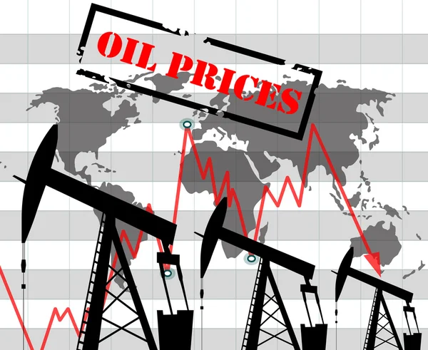 Ilustração do gráfico do preço do petróleo —  Vetores de Stock