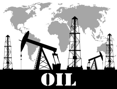 Petrol derrick silüeti