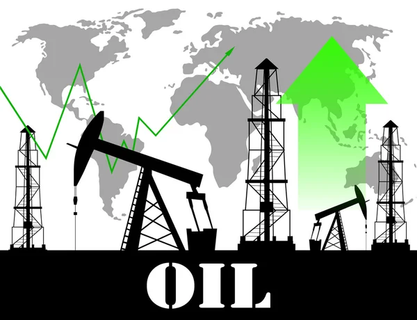 Gráfico de precios del petróleo ilustración — Archivo Imágenes Vectoriales