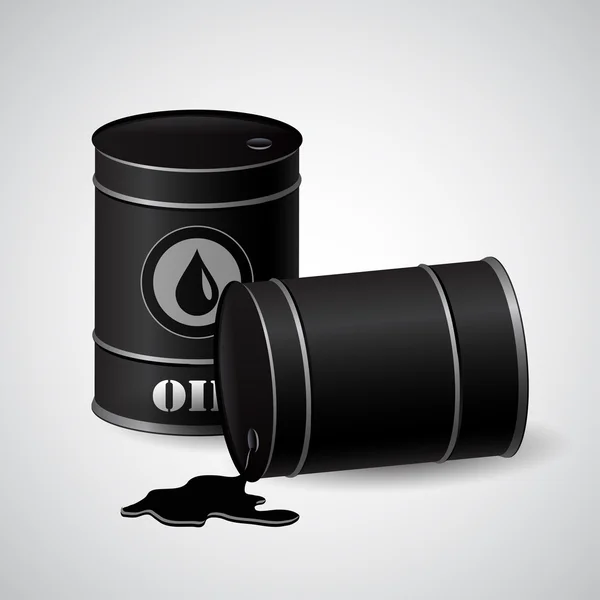Ilustração vetorial de barris de óleo — Vetor de Stock