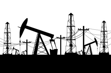 Petrol derrick silüeti
