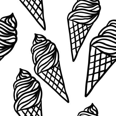 Dondurma koniler ile mükemmel seamless modeli