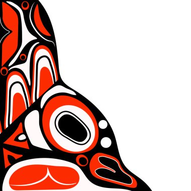 abstract red background native north american clipart