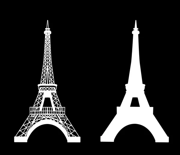 Illustration vectorielle isolée de la tour Eiffel — Image vectorielle