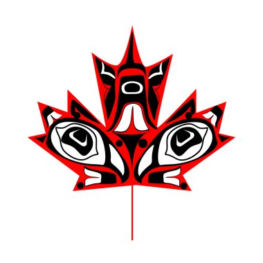 Canadian native maple leaf clipart