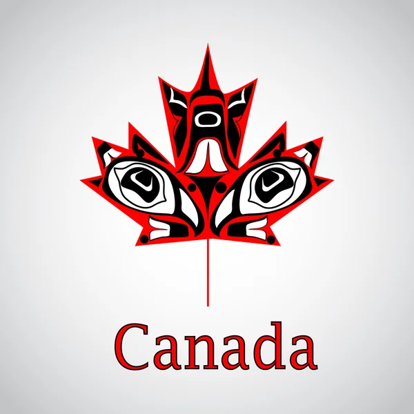 ネイティブ カナダのメープル リーフ — ストックベクタ