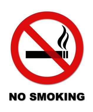 Hiçbir yasaktır sembolü ve beyaz arka plan üzerinde metin