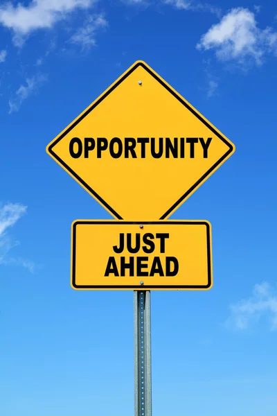 Opportunity just ahead road sign — Stock Photo, Image