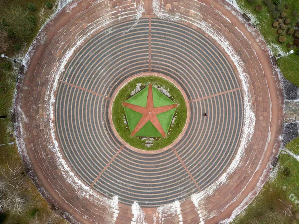 Drohnen Aus Der Luft Hügel Form Eines Sterns Park — Stockfoto