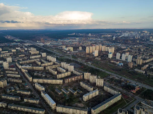 Residential Buildings Kiev Aerial Drone View — Stock Photo, Image